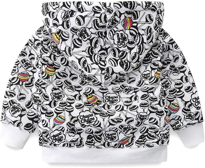 Mud Kingdom Boys Girls Full-Zip Hooded Sweatshirt Fur Lined Funny Pattern 6 Months-8 Years