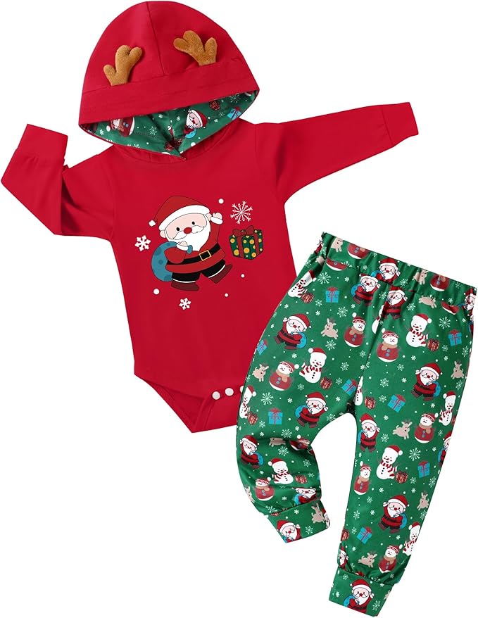 Baby Clothes Boy Newborn Outfits Animal Print Long Sleeve Romper and Pants 2PCS Fall Winter Infant Clothing Set