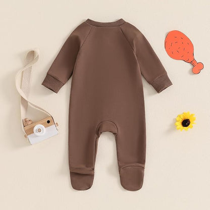 allshope Newborn Baby Boy Girl Fall Outfit Romper Sweatshirt Football Rugby Print Onesie Jumpsuit Bodysuit Infant Clothes