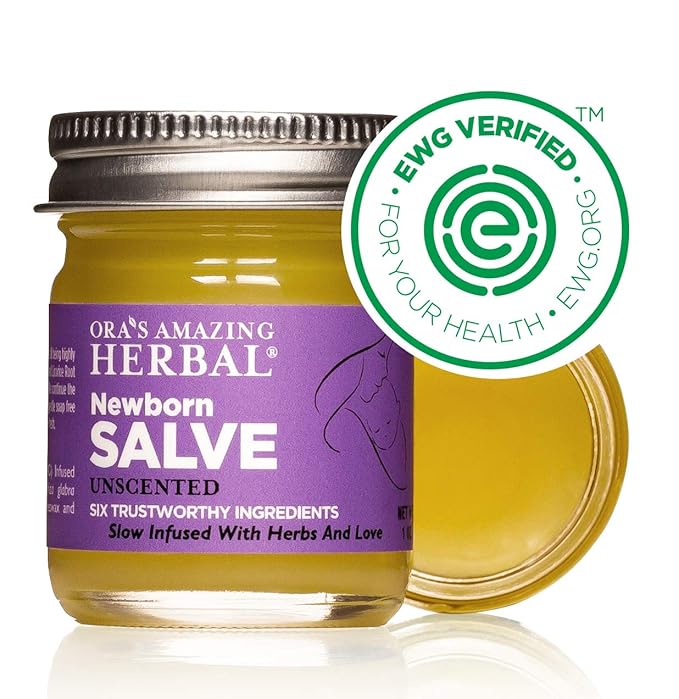 Newborn Salve & Baby Oil Set, Baby Acne Eczema Diaper Rash Natural Treatment, Organic Calendula Licorice Castor Oil, Ora's Amazing Herbal