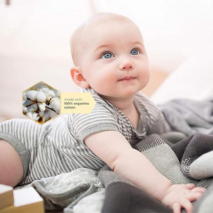 Burt's Bees Baby Organic Cotton Bodysuits – Baby Boy & Girl Short and Long Sleeve One-Pieces, 5-Pack