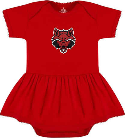 Creative Knitwear College Baby Picot Bodysuit Dress - Team Logo, Multiple Colors, for Baby Girls (0-24 Months)
