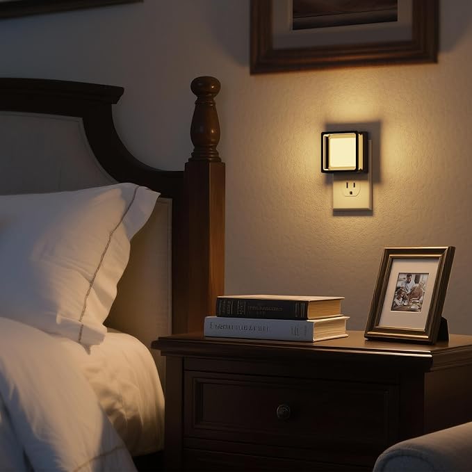 DORESshop LED Night Light, Night Lights Plug Into Wall [4 Pack] with Dusk-to-Dawn Sensor, Dimmable Nightlights, Adjustable Brightness for Bathroom, Hallway, Bedroom,Kids Room,Stairway,3CCT