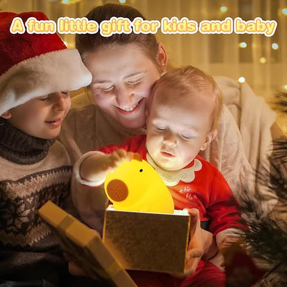 Night Light for Kids, Rechargeable Dimmable Silicone LED Nightlight with 7 Colors, Baby Nursery Night Lamp, Touch Squishy Lamp, Cute Gifts for Girls, Boys, Toddler Room Decor, Capybara