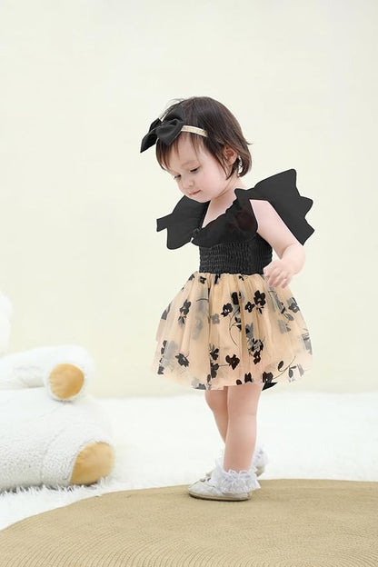 Baby Girl Clothes Infant Tulle Romper Ruffe Sleeveless Bodysuit Baby Girl Outfits Infant Girl Dress 0-18M