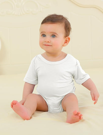 Jimonda Baby Bodysuits Rayon from Bamboo Short Sleeve Baby Boys Girls Rompers Soft Outfits Newborn Clothes