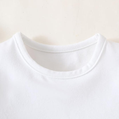 ROMPERINBOX Baby Girl Short Sleeve Onsies, 3 Pack Multi Colors Baby Bodysuit, Knitted Solid, Crew Neck 0-24 Months