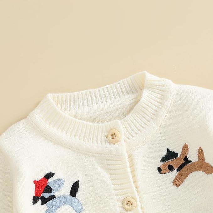 Baby Girl Cardigan Sweater Long Sleeve Button Up Knit Sweatshirt Jacket Toddler Baby Girl Fall Outfits