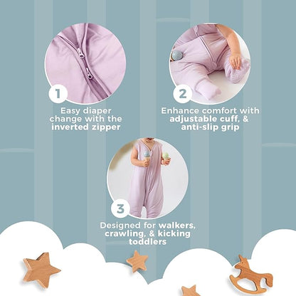 Nyte Nyte Baby - Sleeveless Soft Baby & Toddler Sleeping Sack, Breathable with Adjustable Feet Cuffs & Anti-Slip Grip
