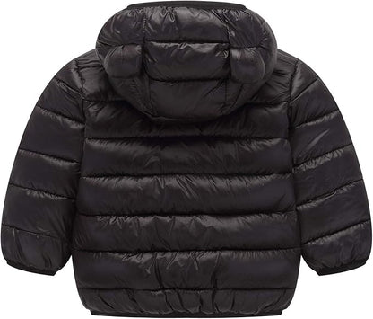 Winter Down Coats for Kids Baby Boys Girls Light Puffer Padded Jacket Bear Hoods Infant Outerwear