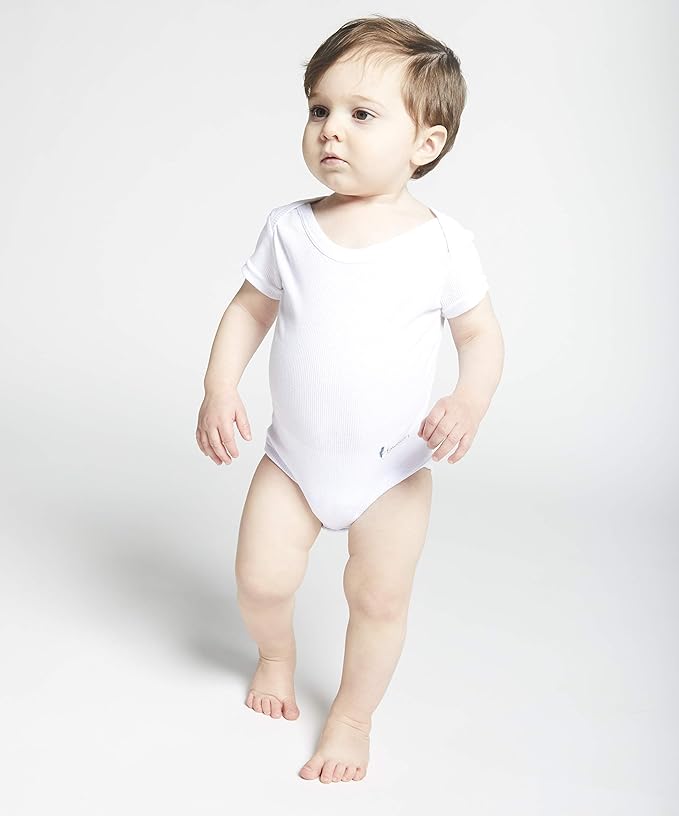 Feathers Baby Solid White 100% Cotton Super Soft Onesie Undershirts 2-Pack