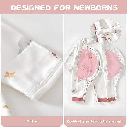 100% Organic Cotton Soft 0-6 Months Unisex Footless Newborn Baby Sleepers Pajamas Romper Boys Girls Long Sleeve