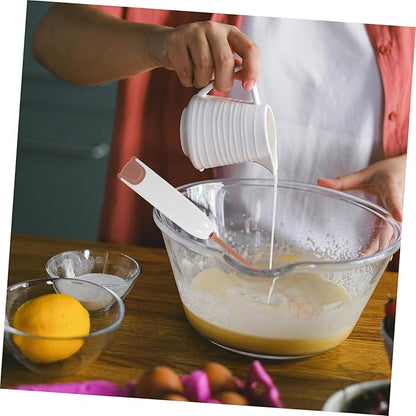 ABOOFAN Electric Handheld Mixer with Extended Rod Multifunctional Milk Powder Stirrer for Shakes Portable Juice Mixer Wand for Smooth Blending Easy Clean Design Mixing Rods Warm White