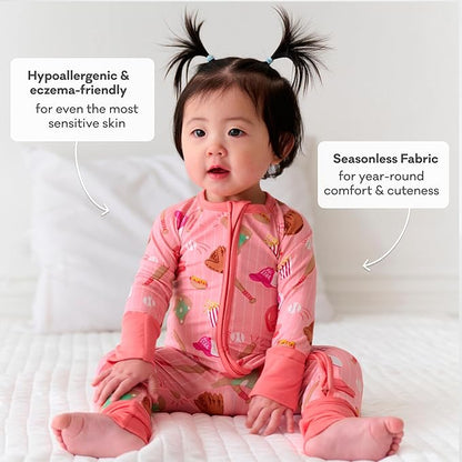 Little Sleepies Pajamas for Baby Boys & Girls, Viscose from Bamboo Baby Pajamas, Preemie & Newborn Sleepers, 2-Way Zipper PJs