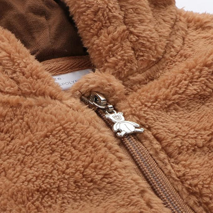 Newborn Baby Girls Clothes Toddler Boys Fleece Jacket Neutral Winter Hoodie Coat