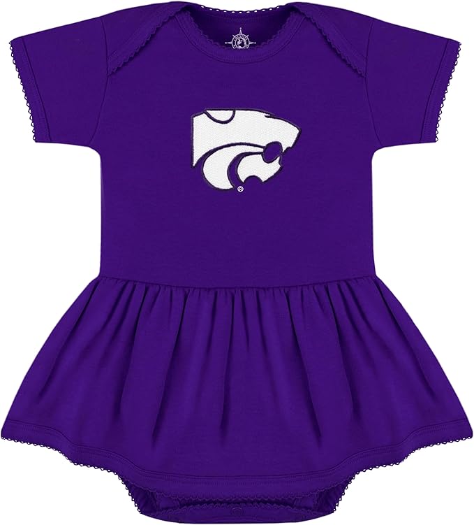 Creative Knitwear College Baby Picot Bodysuit Dress - Team Logo, Multiple Colors, for Baby Girls (0-24 Months)