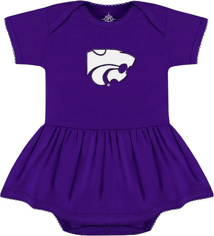 Creative Knitwear College Baby Picot Bodysuit Dress - Team Logo, Multiple Colors, for Baby Girls (0-24 Months)