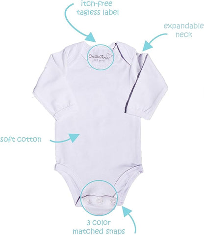 123 Bear Baby Cotton Spandex Long-Sleeve bodysuits unisex boy girl