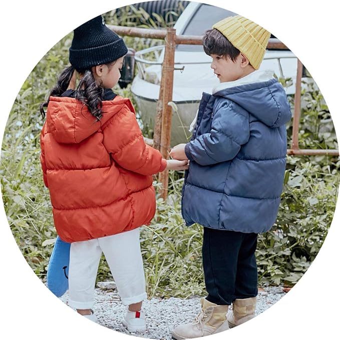 LANBAOSI Kids Winter Coats with Hooded Light Puffer Coat Warm Padded Jacket for Baby Boys Girls Toddler