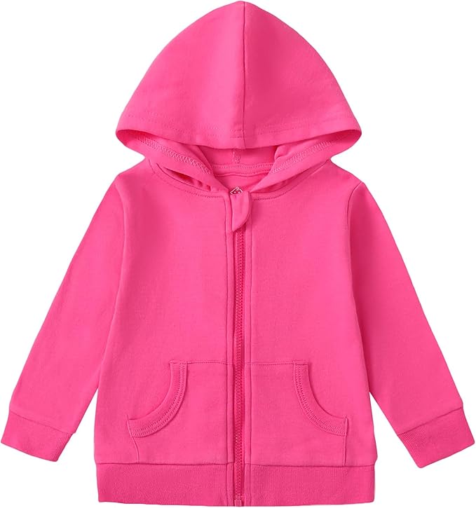 ROMPERINBOX Baby Hoodie for Boy Girl, Full Zip-up Lightweight Thin Jackets Coat Sweatshirts 0-24 Months