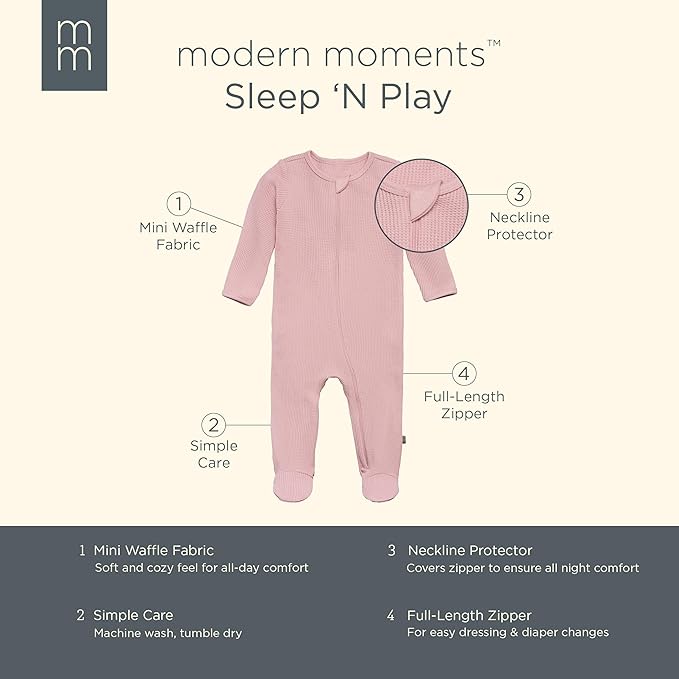Modern Moments by Gerber unisex-baby Mini Waffle Sleep 'N Play