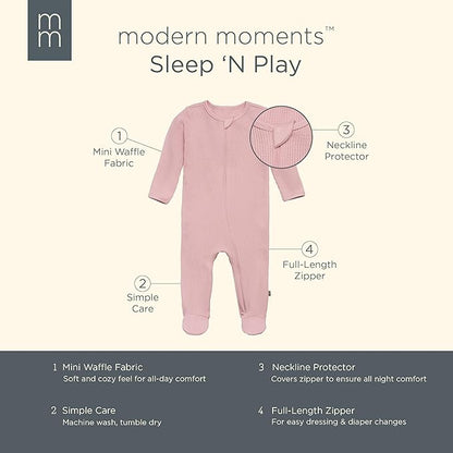 Modern Moments by Gerber unisex-baby Mini Waffle Sleep 'N Play