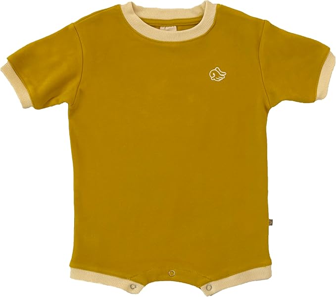 Geneve Oversized Brushed Jersey Romper - Angel Wing Embroidery - Cozy