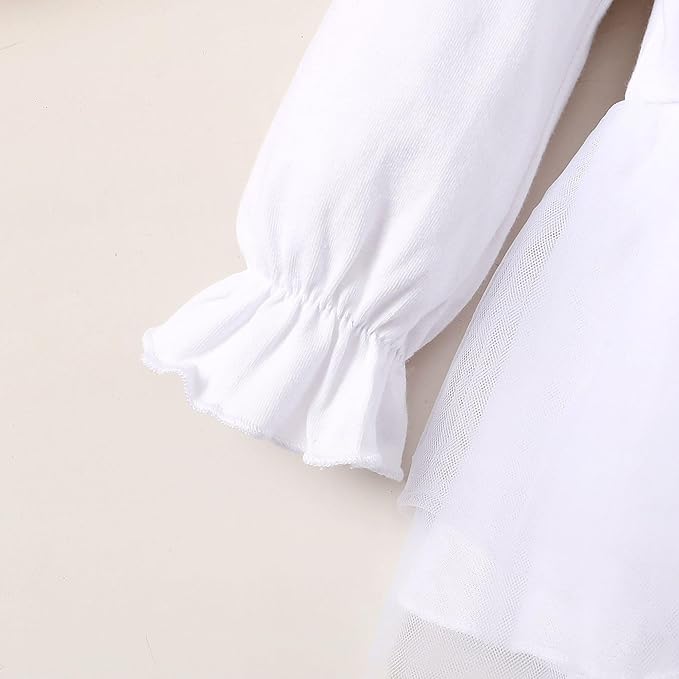 Magic Park 0-18M Infant Bodysuit Tutu Dress Baby Girl Romper Dress Toddler Solid Color Tulle Skirt Baptism Holidays Outfits