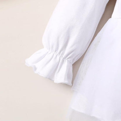 Magic Park 0-18M Infant Bodysuit Tutu Dress Baby Girl Romper Dress Toddler Solid Color Tulle Skirt Baptism Holidays Outfits