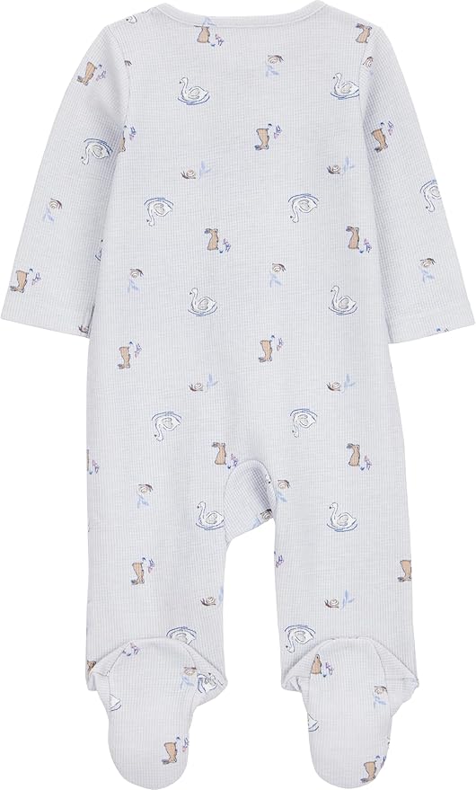 Simple Joys by Carter's baby-girls 2-way Zip Thermal Footed Sleep and Play, Pack of 2