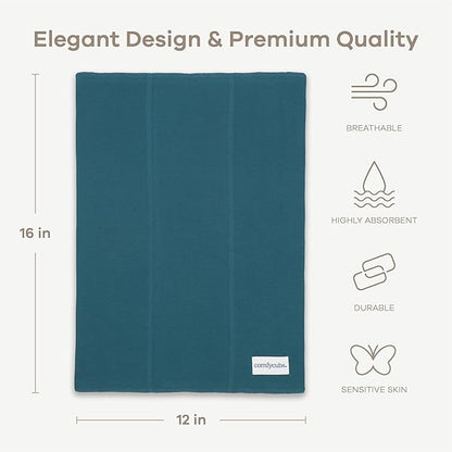 Comfy Cubs Baby Burp Cloths Set (Pack of 10) - Large, 6-Layer, Ultra Absorbent 100% Cotton for Infant Spit-Up, Drool, and Messes - Soft, Gentle, Thoughtful New Born Baby Gifts, Neptune