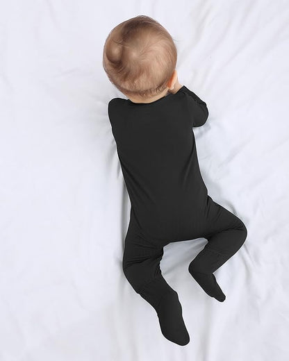 GUISBY Pajamas for Baby Boys & Girls, Infant Onesie with Mitten Long Sleeve Footed Pjs