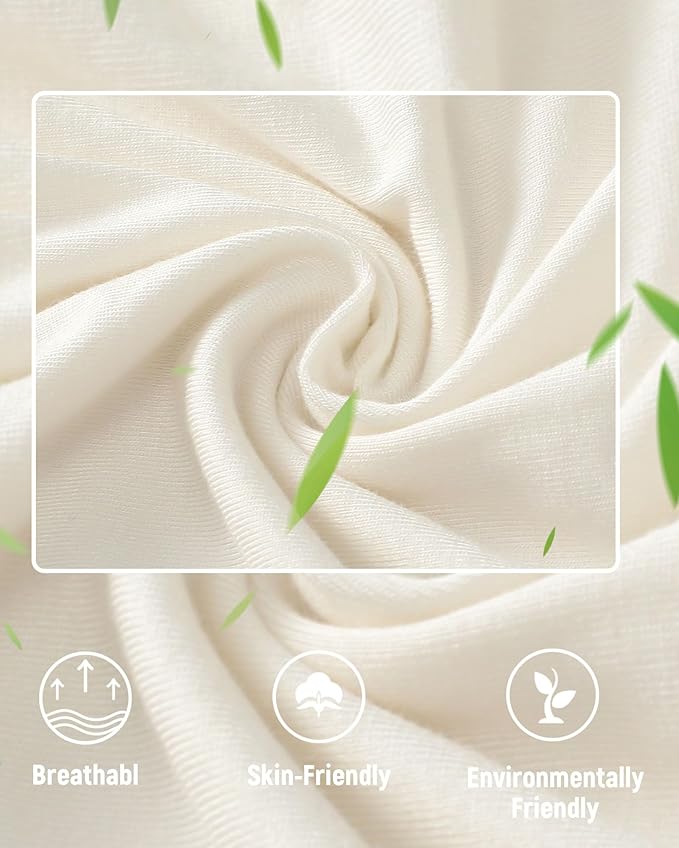 DEFAHN 2PCS Visocse from Bamboo Baby Rompers Unisex Onsies Solid Short Sleeve Baby Bodysuit 0-24 Months