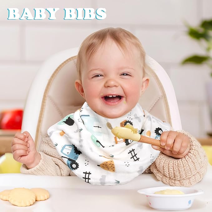 Baby Burp Cloths Muslin Washcloths 6 Pack Muslin Burp Cloths 100% Cotton Large 20''x12'' Soft 6 Layers Baby Burp Rags for Boys Girls Baby Essentials for Newborn Gift Machine Washable