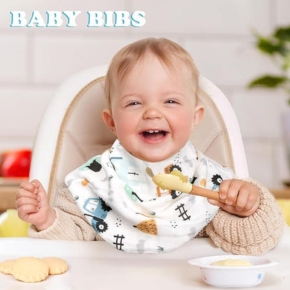 Baby Burp Cloths Muslin Washcloths 6 Pack Muslin Burp Cloths 100% Cotton Large 20''x12'' Soft 6 Layers Baby Burp Rags for Boys Girls Baby Essentials for Newborn Gift Machine Washable