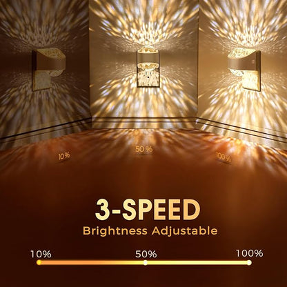 Briignite Night Light, Night Lights Plug into Wall, LED Projector Night Light, Soft White for Bedroom, Dimmable Brightness Dusk to Dawn Nightlight for Kids, Nursery, Bathroom, Home Decor, Gaming Room