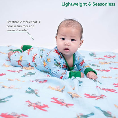 LollyBanks Baby Pajamas, 2-Way Zipper Infant Romper, 95% Viscose Made from Bamboo and 5% Spandex, Baby Sleepers