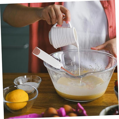 VOSAREA Electric Handheld Mixer Stirrer for Milk Powder and Drinks Extended Handle Portable Milk Frother for Juice Detachable Design Easy to Clean Mixing Wands Warm White