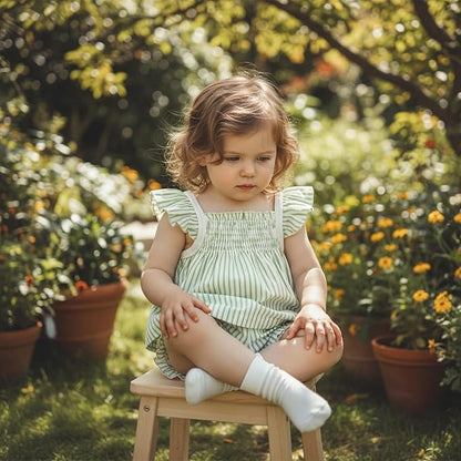 Mubineo Baby Girl Summer Clothes Cute Ruffle Tops Dress Shorts Outfits Set Infant Toddler Shrit Bloomers Princess Outfit