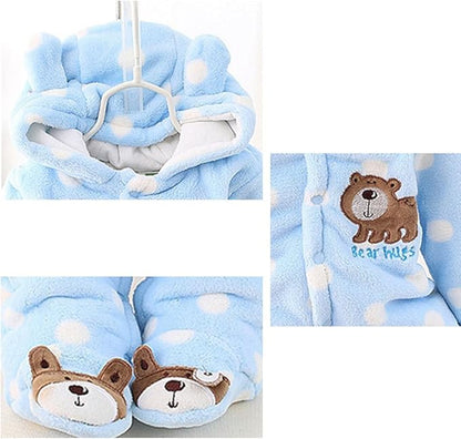 Gaorui Newborn Baby Jumpsuit Outfit Hoody Coat Winter Infant Rompers Toddler Clothing Bodysuit