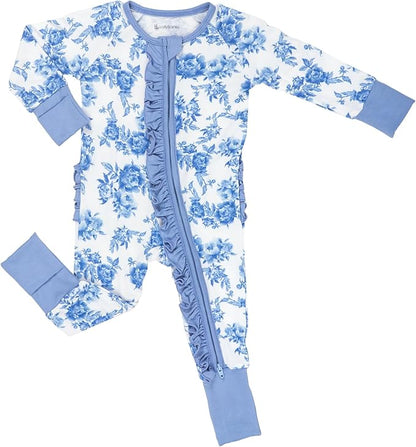 LollyBanks Baby Pajamas, 2-Way Zipper Infant Romper, 95% Viscose Made from Bamboo and 5% Spandex, Baby Sleepers