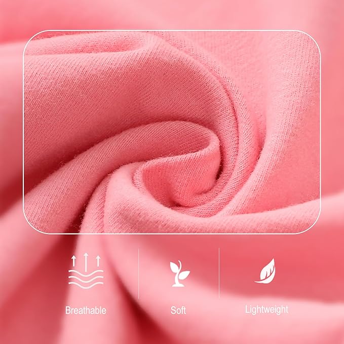 ROMPERINBOX Long Sleeve Onsies Girl 3 Pack Knitted Solid Baby Crew Neck Bodysuit Multicolors 0-24 Months