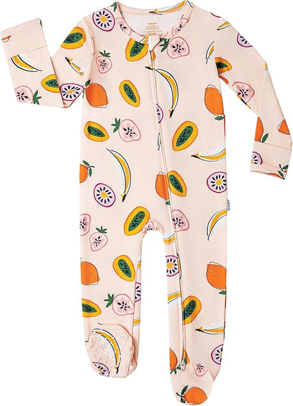 Baby Footie Romper Pajamas Unisex Newborn Infant Pjs Soft Rompers Viscose from Bamboo Sleepwear