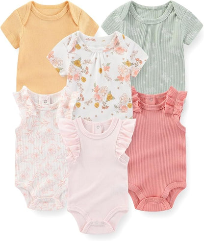 Fashion Baby Boy Girl Bodysuits 6-Pack Casual Cotton Soft Infants Outfit New born Clothes