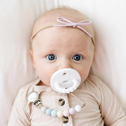 Ryan & Rose Cutie PAT Pacifier Teether (Stage 2, White)