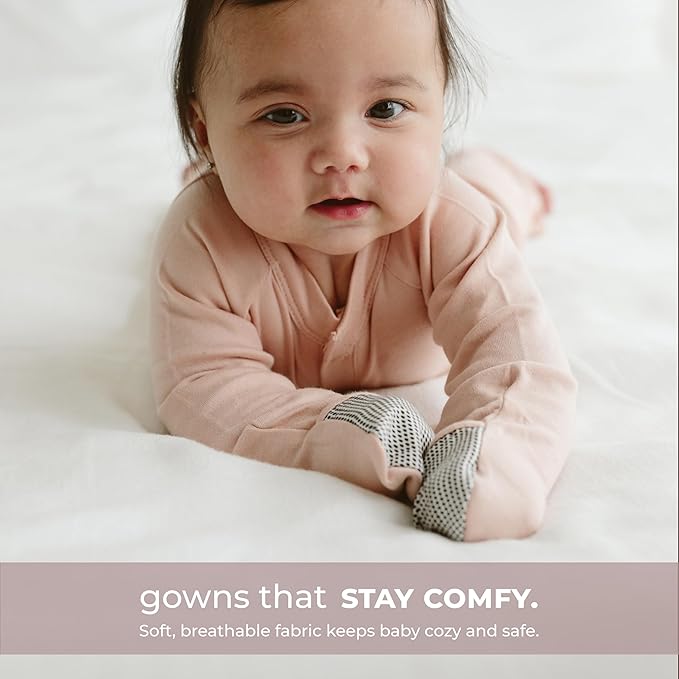 goumikids Viscose Made from Bamboo Organic Cotton Convertible Baby Gown