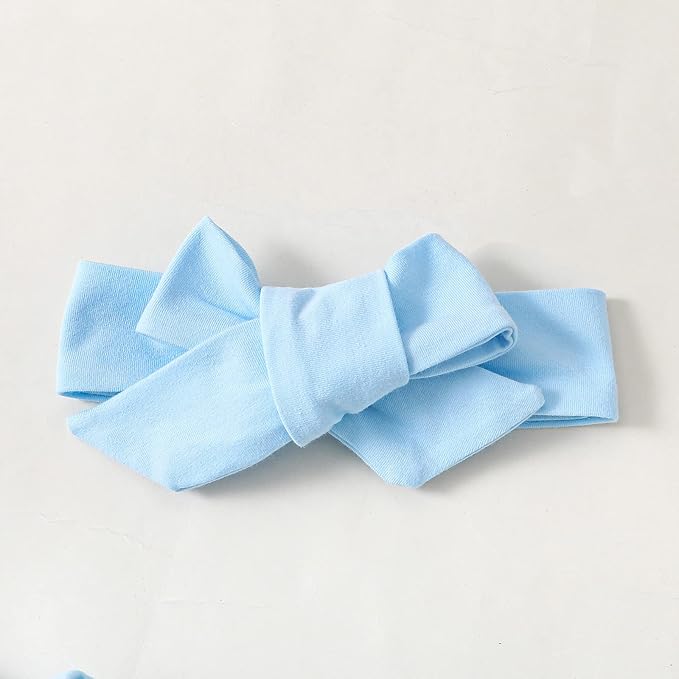 Baby Girl Clothes Infant Ruffle Sleeve Romper Dress Newborn Solid Tutu Skirt Sets Jumpsuit Headband Outfit