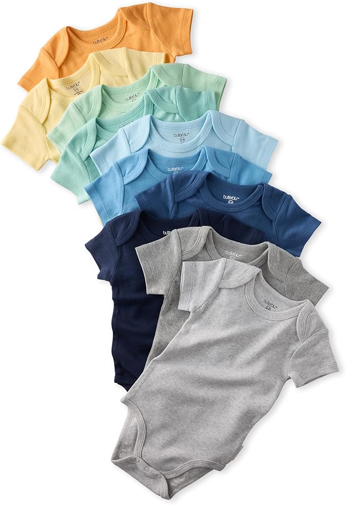 unisex-baby Avery 10-pack Short Sleeve Bodysuits 100% Organic Cotton for Baby Boys & Girls