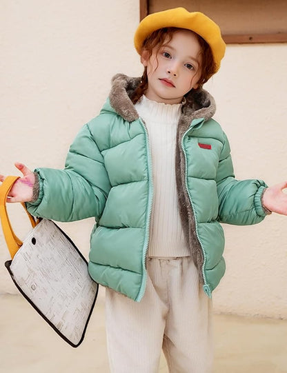 Arssm Baby Boys Girls Winter Fleece Coat Toddler Kids Warm Cute Bear Ear Hooded Jacket