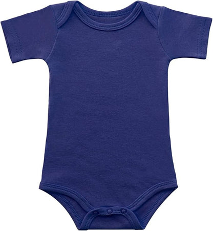 Baby Onsies 100% Cotton Short Sleeve Baby Bodysuits Solid Color Infant Bodysuits for Newborn Baby 3-Pack